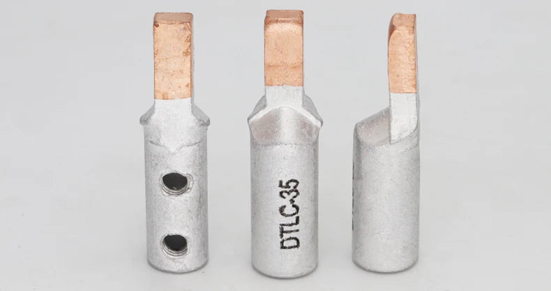 DTLC-10/16/25/35/50/70 Electrical Cable Wire Tubular Lug Screw Connection Connector Copper-AL Cord End Spade Pin Crimp Terminal