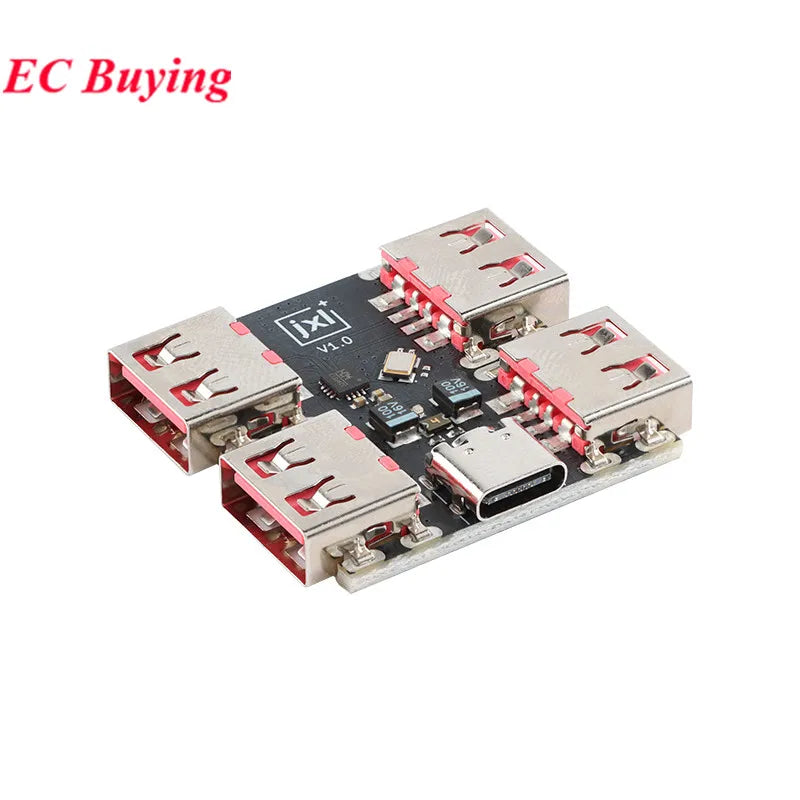 1-10Pc USBHUB USB2.0 7 4-port Controller Expansion Module USB 2.0 to 4 Channel Way Splitter USB-HUB Type-C Extender Board 40MB/S