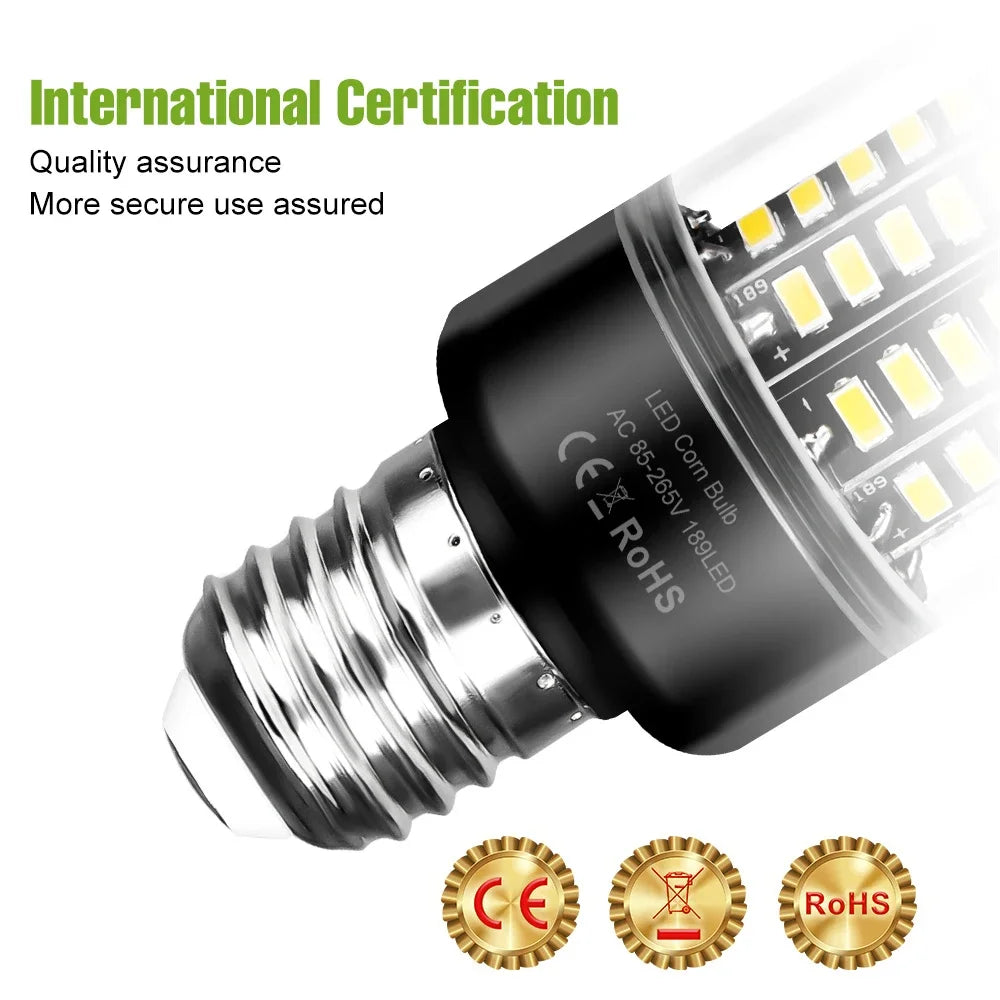 30W LED Indoor Corn Bulb E27/E26 Ceiling Lamp Bulbs E14 Spotlight B22 Living Room Bedroom Kitchen Washroom 220V Home Lighting
