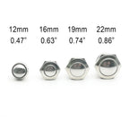 Screw Electronic Button Switch Metal Pressure Switch Waterproof Momentary Push Button 12v 240v Switches 12/16/19/22mm