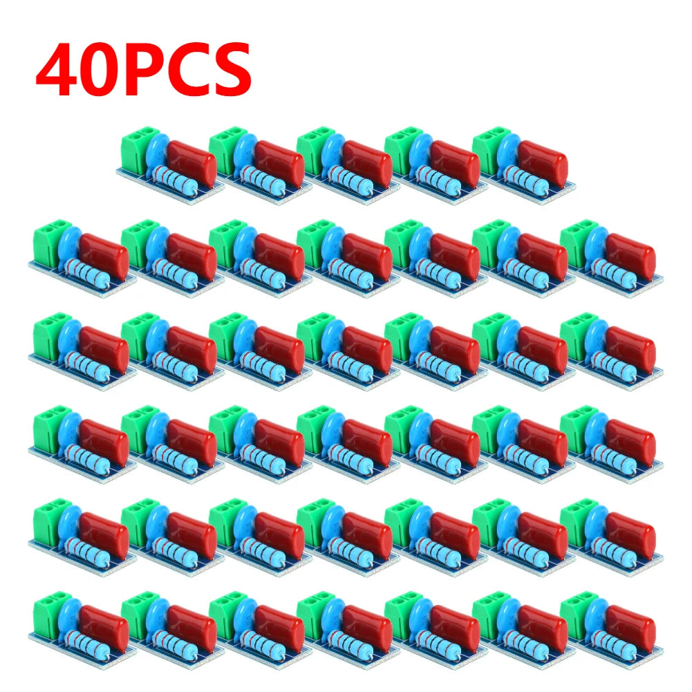 50/20/1PCS RC Absorption Circuit Module Anti-Interference Snubber Circuit Board With varistor For AC/DC 5V-400V Inductive Load