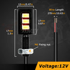 2/4Pcs Universal 12V 3LED 5730 SMD Motorcycle Car License Number Plate Light Frame Holder Bracket Tail Tidy Lamp Screw Bolt Bulb