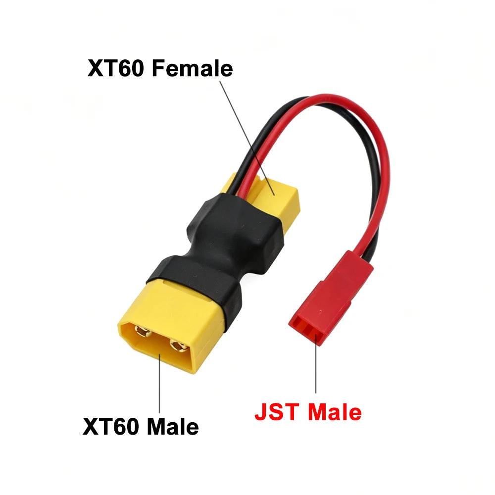 1/5/10Pcs XT60 XT T Plug Male Female to JST Female / Male In-line Power Adapter Connector for RC Battery Lipo Model Accessory