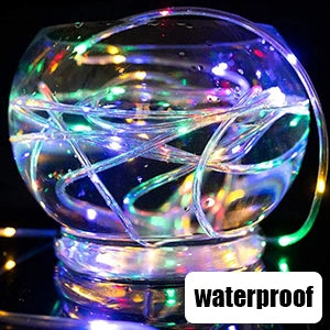 Solar Rope Lights Solar LED Light Path Deck Outdoor Garden Solar String Lights Waterproof Outdoor Lighting Strips 8 Light Modes