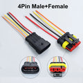 YanXi AMP 1/2/3/4/5/6 Pin Way Waterproof Electrical Auto Connector Male Female Plug with Wire Cable Harness For Car Motorcycle