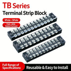 Dual Row Strip Screw Terminal Block TB1503-TB151 15A  Fixed Wiring Board Wire Connector for Electronic Components