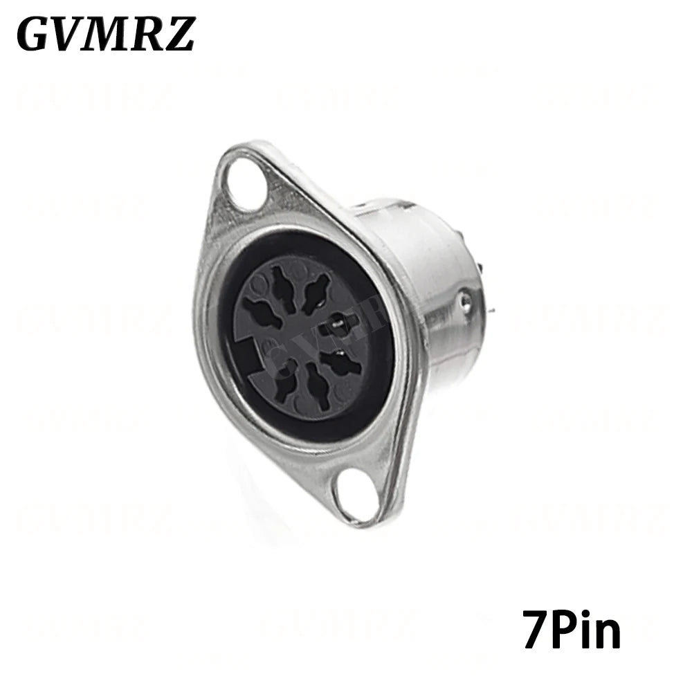 2PCS/lot 3/4/5/6/7/8PIN Panel Mount Male Female Jack DIN Adapter MIDI Cable Connector 3P 4P 5P 6P