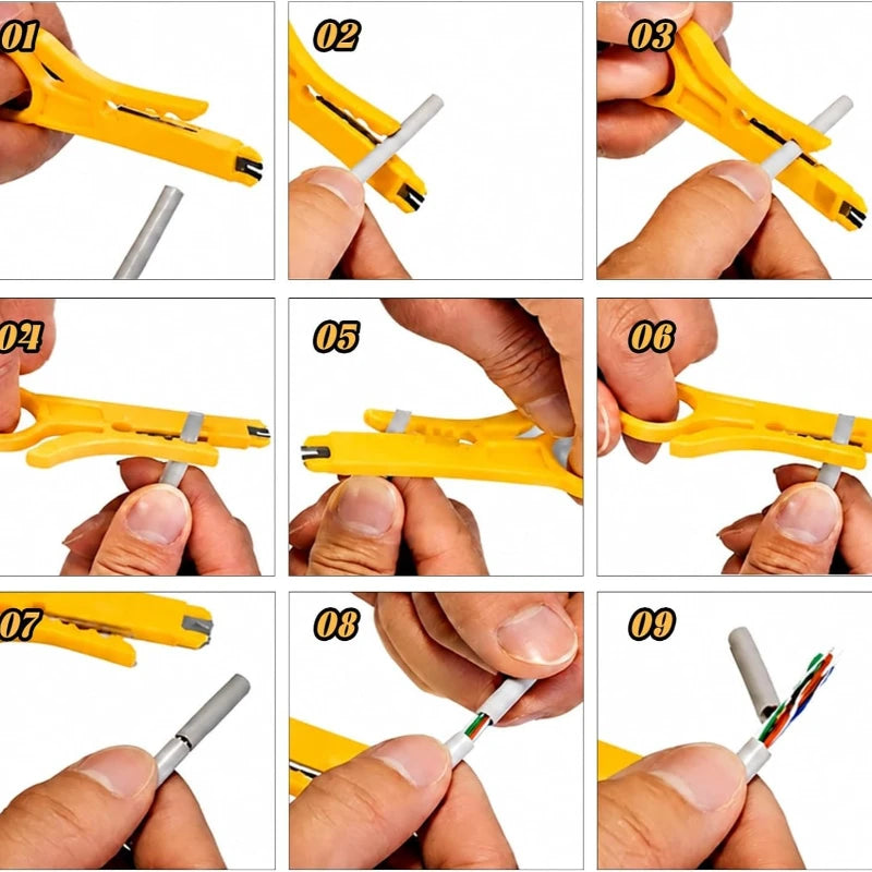 Network Wire Stripper Mini Cable Stripper Tools for RJ45 CAT5 CAT6 Data Lines Wire Knife Crimper Pliers Electricians Hand Tools