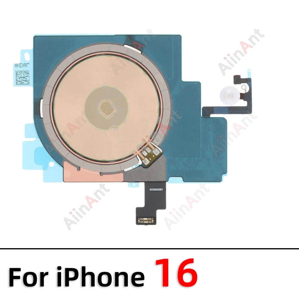 OEM Magnet Charger Panel Coil Sticker FlashLight NFC Wireless Charging Flex Cable For iPhone 16 17 Plus Air Pro Max 16e e