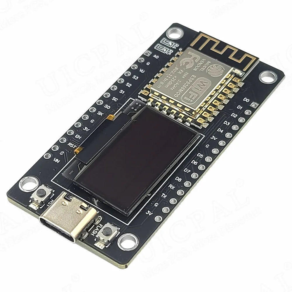 ESP8266 ESP-12F WiFi Module with 0.96 Inch OLED Display NodeMCU Internet of Things TYPE-C USB CH340C Serial 30Pin ESP 12F