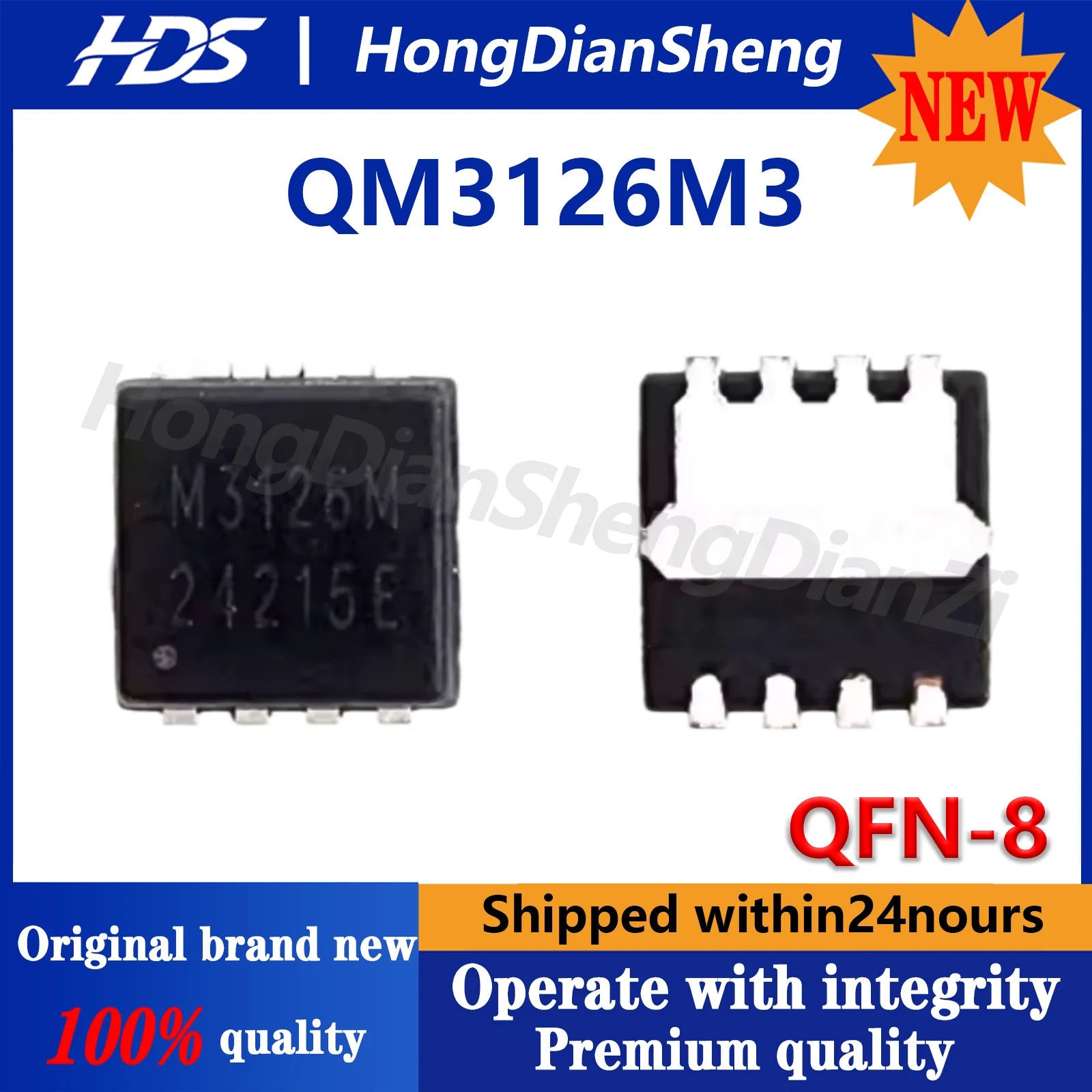 (2-10piece)Brand new original QM3126M3 SMD DFN3X3-8 marked M3126M single N-channel 30V 32A MOSFET