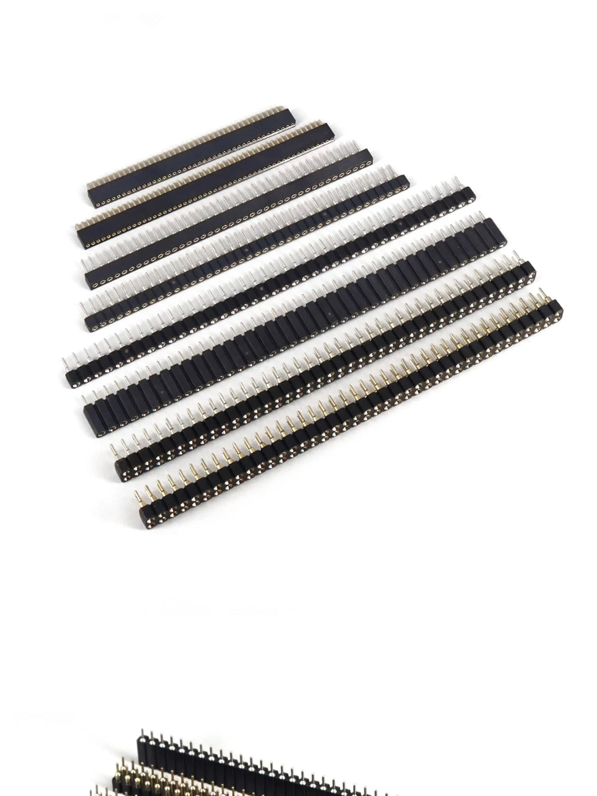 1/5pcs Round Hole Pin Header 1.27/2.0/2.54MM Pitch Row Female/Male Single Row 1x40P / 2x40P Double Row Pin Round Pin Gold Plated