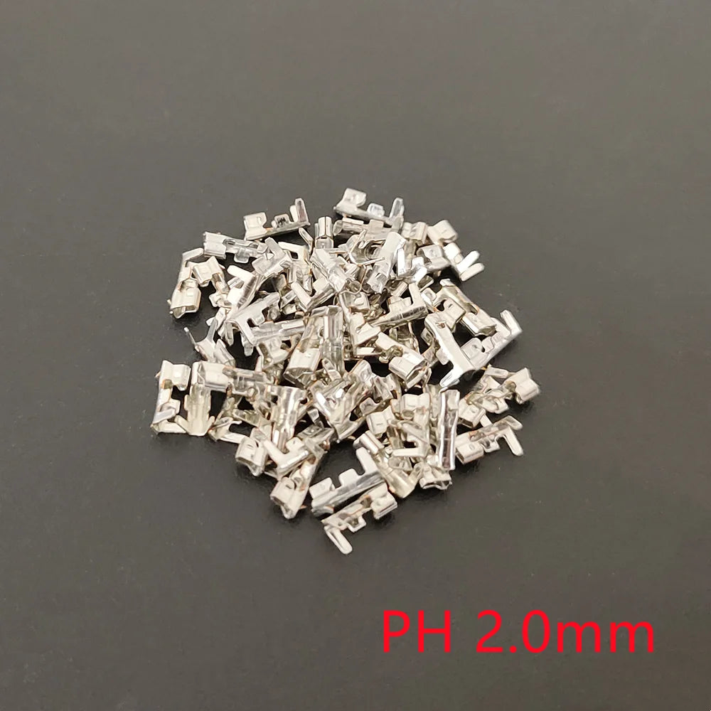 PH 2.0 & XH 2.54 Female Crimp Terminals - Metal Connector Pins, Compatible with PH 2.0mm / XH 2.54mm Pitch Female Socket Housing