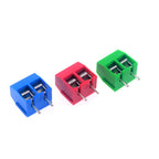 10/50PCS PCB Terminal Block Connector Pitch 5.0mm KF301 Straight Pin 2P 3P Screw PCB Terminal Blocks Connector Assortment Kit