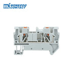 10Pcs PT4 Push-in Terminal Strip Plug PT-4 4mm² Cable Connector Electrical Connect Din Rail Screwless Terminal Block PT 4