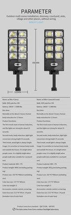 LED Super Bright Outdoor Solar Powered Lamp Waterproof Motion Sensor Human Induction Solar Garden Light Yard Garage Light