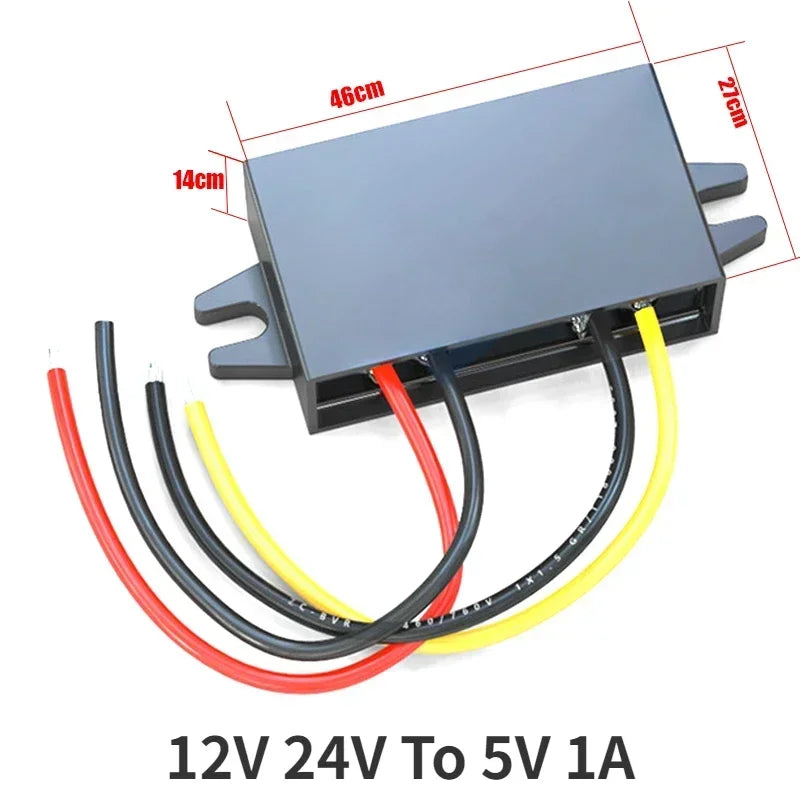 12V 24V to 5V 3A-10A Step Down DC Converter Regulator 24V12 V Buck to 5 V 12 Volt to 5 Volt LED Power Supply for Cars