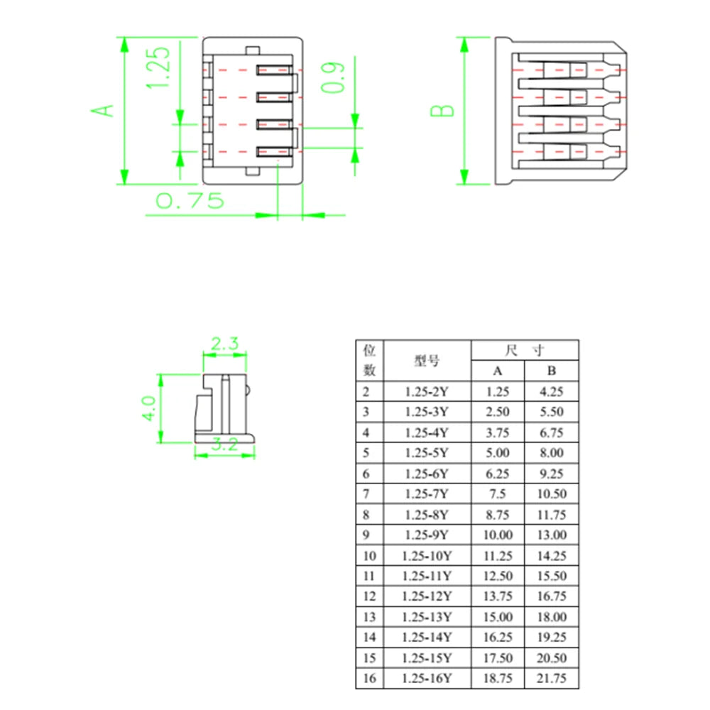 Mini JST MX 1.25mm Pitch Connector Kit 2-10 Pin Female Housing with Pre-Crimped 28AWG Silicone Wire Cable