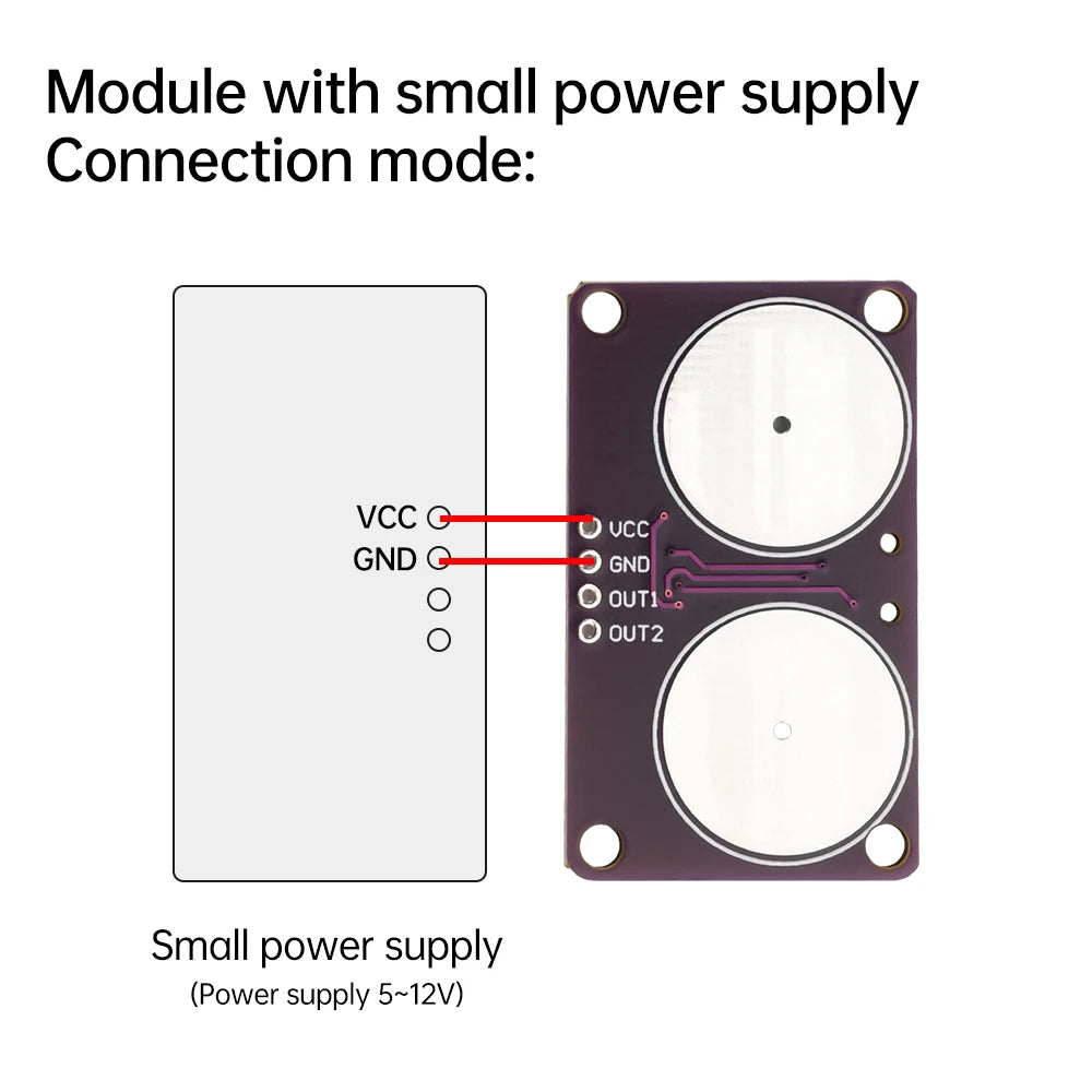 Dual Button Touch Module Capacitive Touch Proximity Sensor Module Keyboard Approximately 0-5mm For Arduino