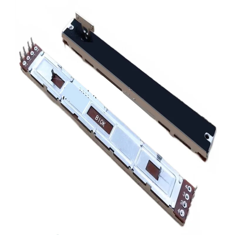 1PCS 128mm long SC-1009G mixer fader / dual straight sliding potentiometer B10Kx2 / handle length 8MMB / travel 100mm