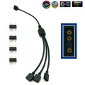 5-24V 3 Pin RGB Connector 1 To 1 2 3 4 5 3pin Wire Splitter Extension Cable for Computer Fan Motherboard AURA RGB LED Tape Light