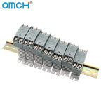 OMCH DIN Rail Solid State Relay SSR With Heatsink 10A 25A 40A 60A 80A 100A 120A DC-AC DC-DC AC-AC Single Phase Control