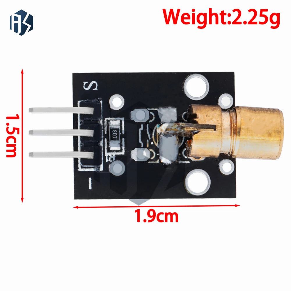 KY-008 650nm Laser Transmitter Module with Laser Sensor Module Non-Modulator Tube Laser Receiver Module Kit
