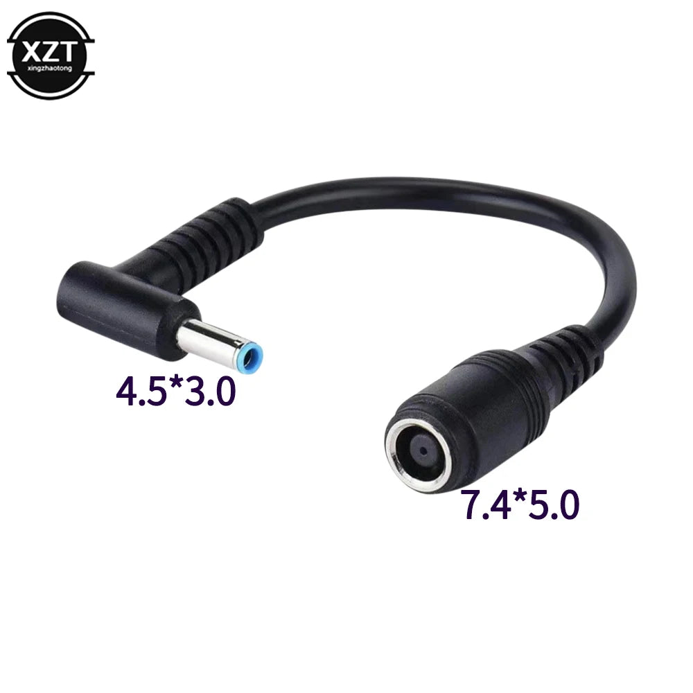 7.4mmx5.0mm Female To 4.5mmx3.0mm Male Charger Adapter Power Connector Converter Cable DC Jack For HP Envy Pavilion G1 G2 G3