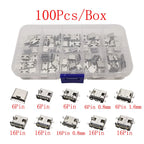 1Box USB Type C Female Charging Port 2/6/16 Pin Connector Type-C Socket SMD PCB Soldering DIY Repair USB-C Type C Jack Adapter