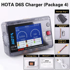 HOTA D6S RC Lipo Battery Charger Magnetic Suction Dual Channel Smart Balance 600W High Power 1-6S Smart Balance Charger