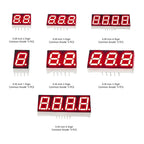 7 Values 0.28 0.36 inch Common Anode LED Digital Tube Kit 1/2/3/4 bits bit Red 7 Segment Display Digit Total 21 Pcs