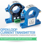 AC/DC0-1000A Hall Current Transmitter DC0-30A DC0-100A to 4-20mA 0-10V Output Open Loop 20mm 38mm Split Core Current Transducer