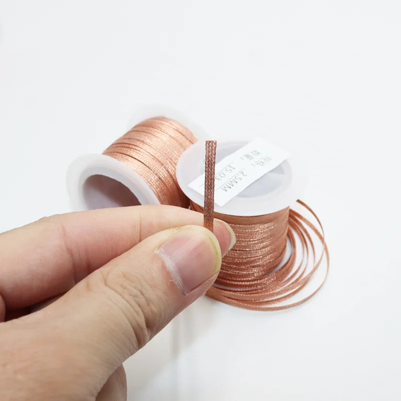 Length 15M 8M Copper Wire 2.0/2.5/3.0mm Desoldering Mesh Braid Tape Solder Remover Wick Wire Welding Tin PCB BGA Soldering Tool