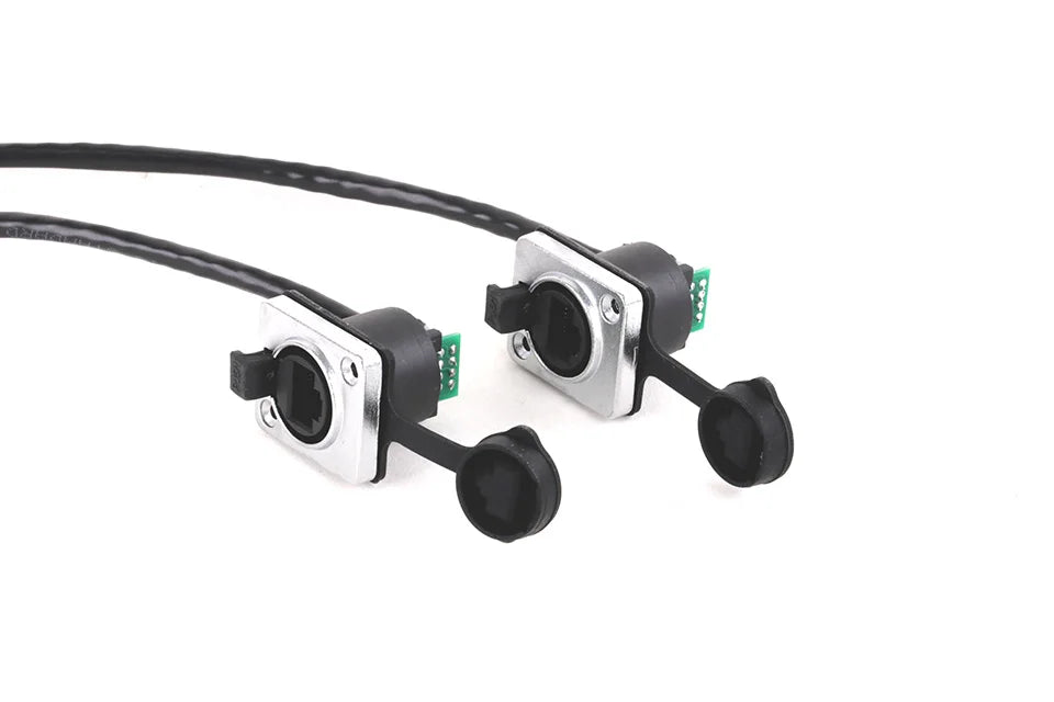 1PC RJ45 8p8c Waterproof Connector, RJ45 male to female, 15cm cable,Panel Mount type,zinc alloy body+PA6 plastic+copper contact