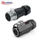 CNLINKO M24 PBT Waterproof Circular Solder Type Connector Female Plug+Male Mating Socket for Industrial Signal & Power Systems