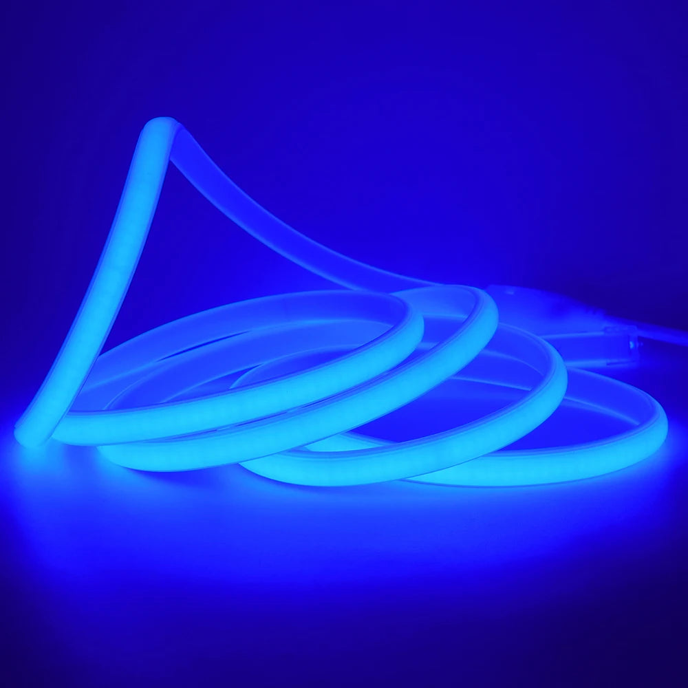 220V Led COB Neon Strip Light Dimmer Switch Power Plug Kit White Blue Pink Red Purple Yellow 5m 20m 30m 0.5m 288LED/m Flex Decor