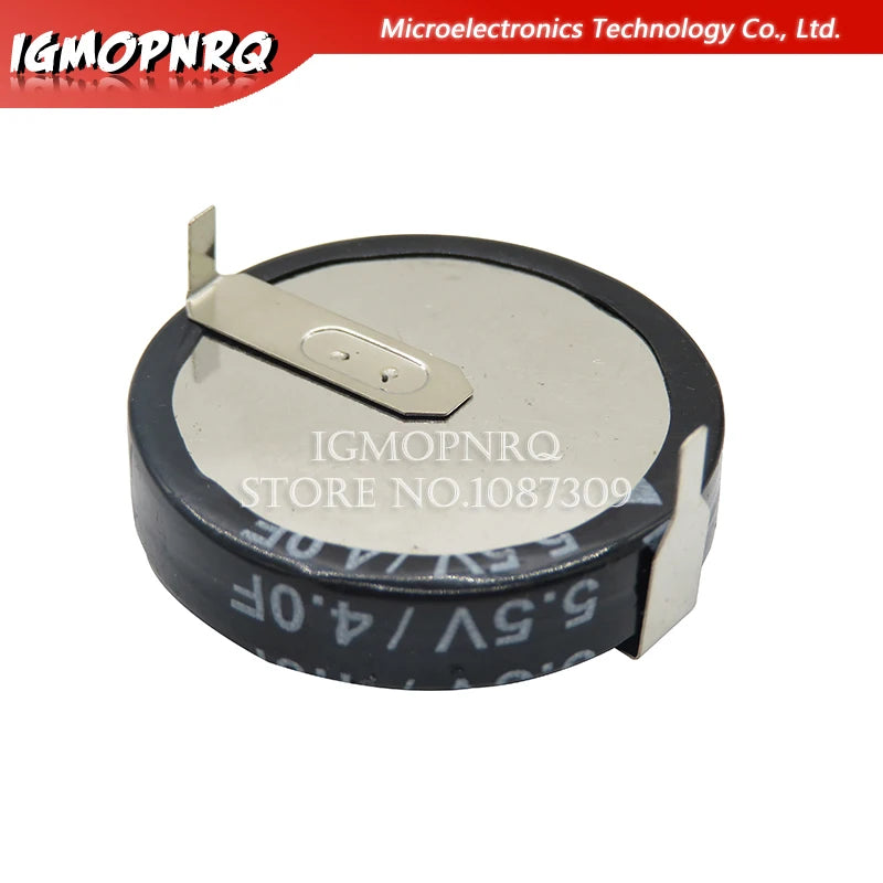 5.5V Super capacitor 0.1F 0.22F 0.33F 0.47F 1F 1.5F 4.0F H-type Button Farad capacitor