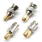 SMA to BNC Adapter Set SMA Male/Female to BNC Male/Female RF Coaxial Connector 50 Ohm for WiFi Ham Radio