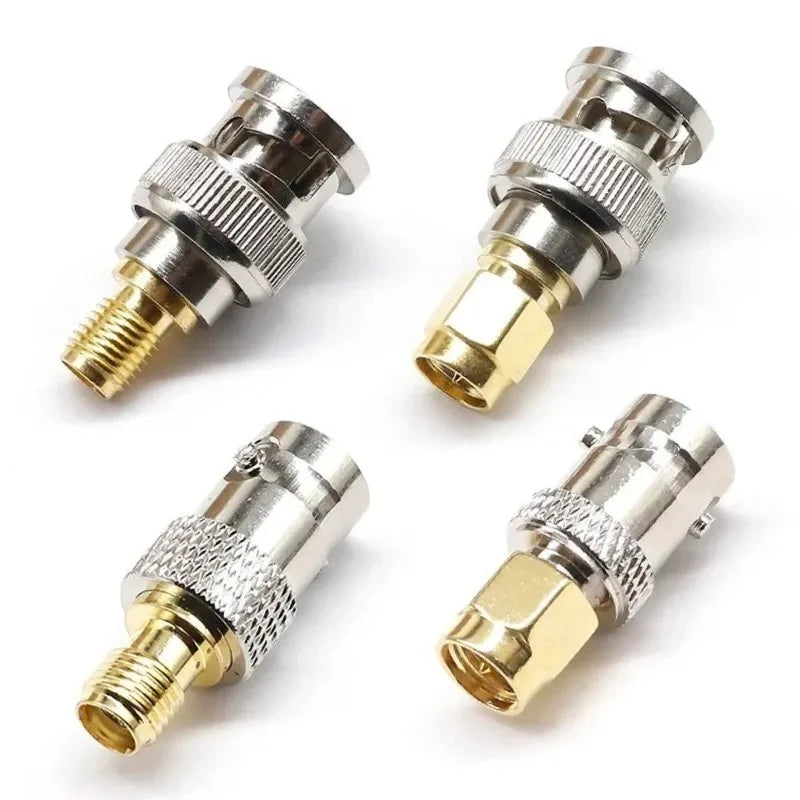 SMA to BNC Adapter Set SMA Male/Female to BNC Male/Female RF Coaxial Connector 50 Ohm for WiFi Ham Radio