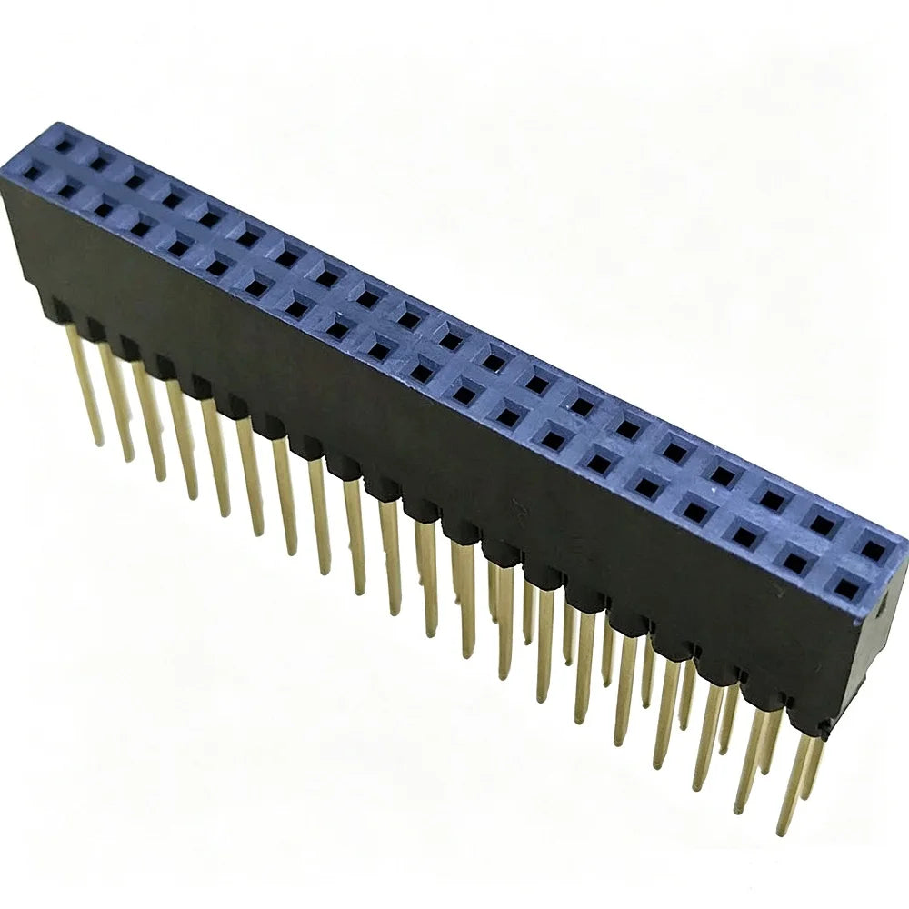 5pcs 2.54mm 2x20P 40P PC104 11mm Plastic 12mm Long Pin 3mm Short Pin Stackable Shield PCB Connector Female Header