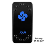 Waterproof Rocker Switch with Blue LED | 12V/24V Latching & Momentary (SPST/ DPDT) | for Marine, UTV, ATV, RZR, Automotive