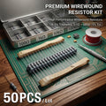 50pcs/1W Fusible Wirewound Resistor 5% Axial Through Hole 0.1R~680R 0.1R 0.15R  0.22R 0.47R 1R 4.7R 5.1R 10R 20R47R 51R 100R Ohm