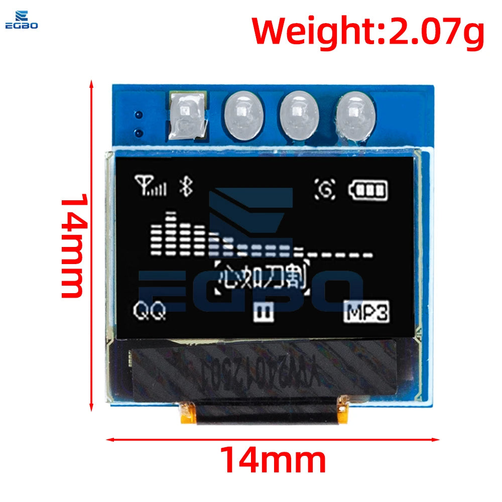 1~5PCS EGBO 0.49 Inch OLED Display LCD Module White 0.49" Screen 64x32 I2C IIC Interface SSD1306 Driver for Arduino AVR STM32