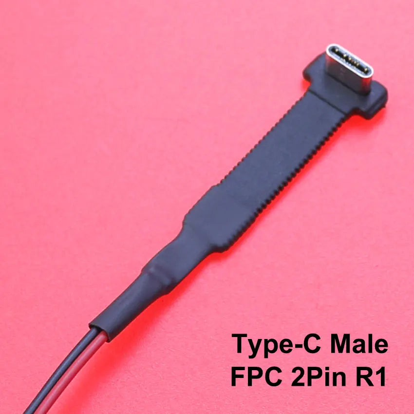 Type-C Micro USB Connector FPC 2Pin 3Pin W/ Resistor R1 Soft Flat Cable Male Charging Cable Fast Charge Wire Extention For Phone