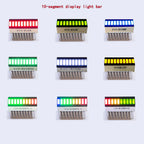 10pcs Multi-Color LED Display Bargraph Light 10 Segments Red Blue Yellow White Green Single Color Battery Level Bar Graph DIY