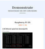 Raspberry Pi CM5_NAS_M.2 board,3* NVME ssd, M.2 support 22110 2280 2242,2.5Gbps ETH and GIGA ethernet, OpenMediaVault,4*PCIE