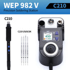 WEP 982-V Digital Electric Soldering Iron Kit C115 C210 C245 Precision Soldering Iron Soldering Station Small Rework Station