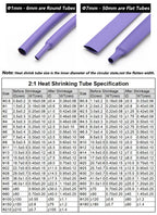 NEW-Color 2:1 Heat Shrink Tube 1 2 3 4 6 8 10 12 14 16 18 20 30 40 50mm DIY Wire Cable Repair Connector Wrap Insulated Sleeving