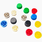 14PCS Tactile Push Button Switch Momentary 12*12*7.3MM Micro switch button + 14PCS Tact Cap(7 colors) for Arduino Switch
