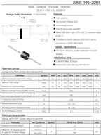 PULAR 20pcs/lot 6A10 10A10 20A10 30A10 10A20 Rectifier Diode 6A 10A 20A 30A 1000V 2000V R-6